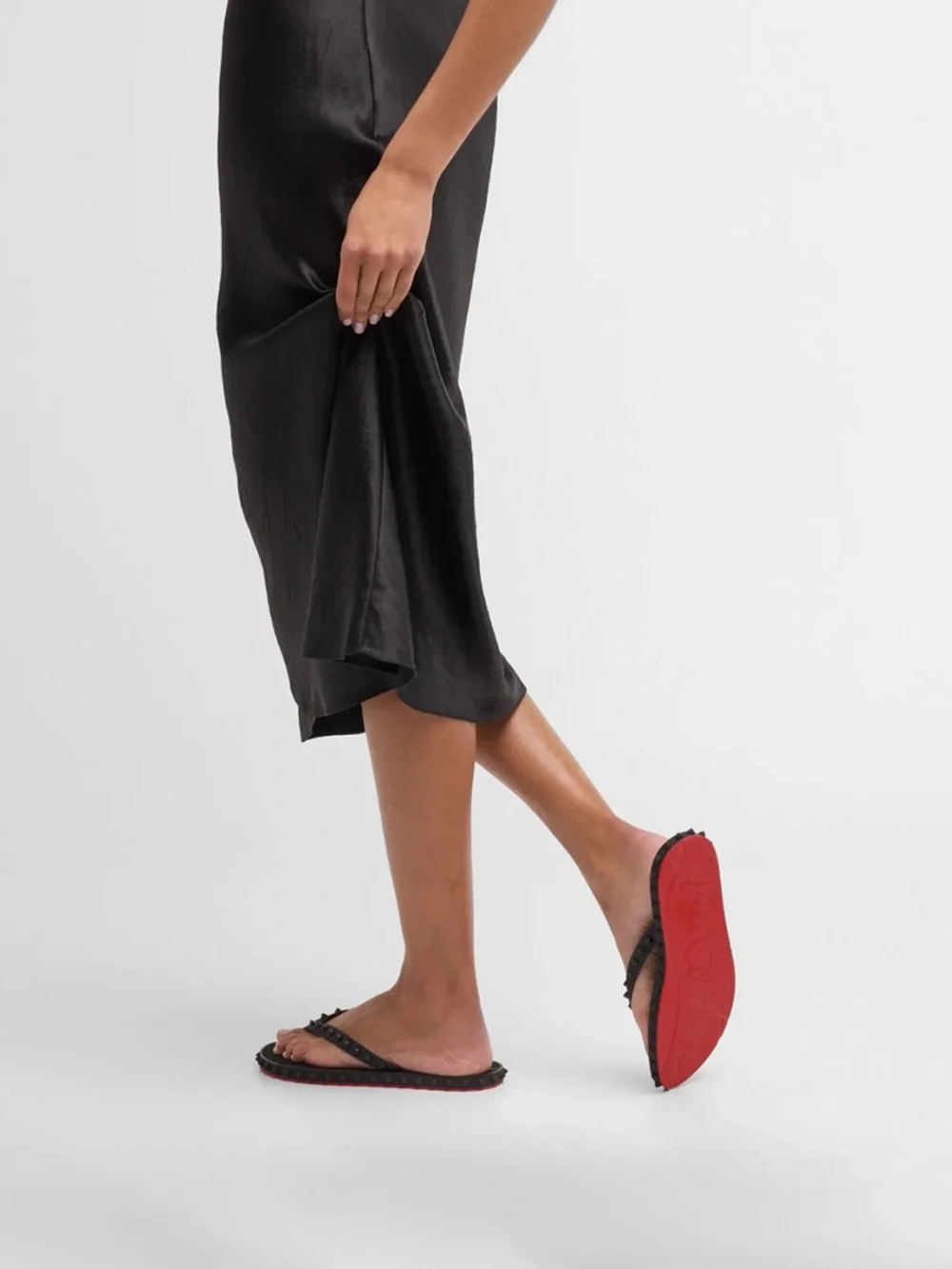Christian Louboutin Loubi Donna Spike Flip Flops - Picture 7 of 8